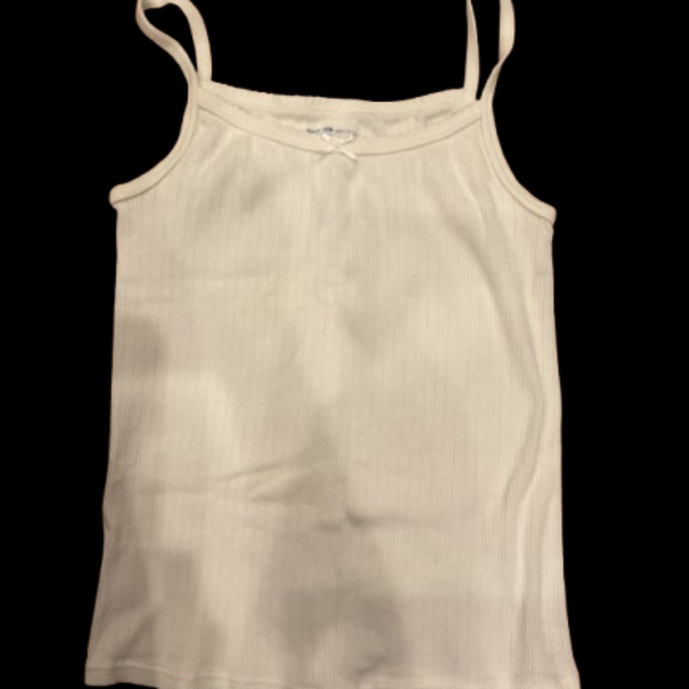 Brandy White Tank Top, UNWORN, bow